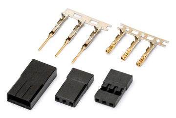 Connector JR/Universal Servo gold plated  pair in the group Brands / D / DynoMAX / Cables & Connectors at Minicars Hobby Distribution AB (B9524)