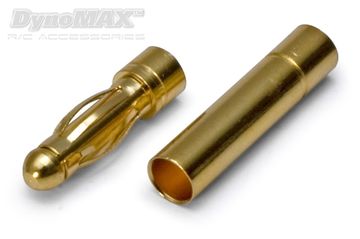 Kontakt Bullet Hane & Hona 3mm 10st i gruppen Fabrikat / D / DynoMAX / Kablar & Kontakter hos Minicars Hobby Distribution AB (B9557B)