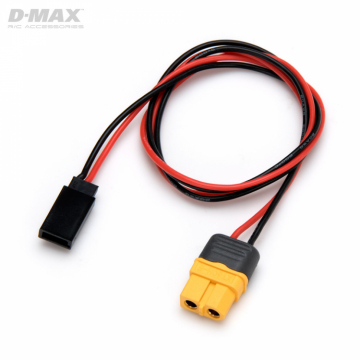 Charge Lead Futaba RX to XT60 20AWG 500mm in the group Brands / D / DynoMAX / Cables & Connectors at Minicars Hobby Distribution AB (B9668)