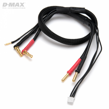 Charge Lead 4/5mm 2S CAR LiPo to 4mm Bullets 12AWG 500mm in der Gruppe Hersteller / D / DynoMAX / Cables & Connectors bei Minicars Hobby Distribution AB (B9683)