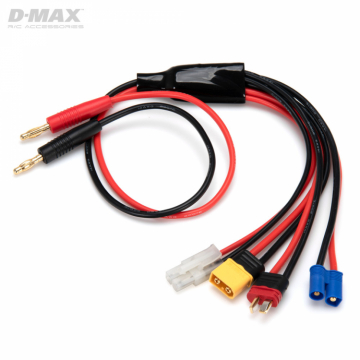 Charge Lead Multi-Power with 4mm Banana Connectors in the group Brands / D / DynoMAX / Cables & Connectors at Minicars Hobby Distribution AB (B9707)