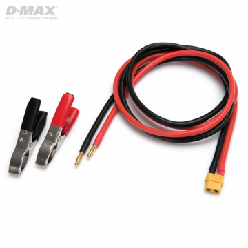 XT60 IDST DC Input Leads with Battery Clips & 4mm 1m in the group Brands / D / DynoMAX / Cables & Connectors at Minicars Hobby Distribution AB (B9708B)