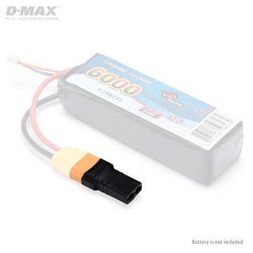 Kontakt Adapter XT90 (hane) - TRX (hona) i gruppen Fabrikat / D / DynoMAX / Kablar & Kontakter hos Minicars Hobby Distribution AB (B9882)