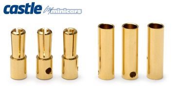 4mm Bullet Kontakter 3par 75A i gruppen Fabrikat / C / Castle Creations / Kablar & Kontakter hos Minicars Hobby Distribution AB (CC-BULLET-4MM)