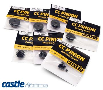 CC Pinion Mod 1 - 5mm Set (7) i gruppen Fabrikat / C / Castle Creations / Piniondrev hos Minicars Hobby Distribution AB (CC010-0065-14)