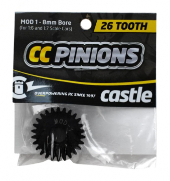 CC Pinion 26T Mod 1 - 8mm in der Gruppe Hersteller / C / Castle Creations / Pinion Gear bei Minicars Hobby Distribution AB (CC010-0065-29)