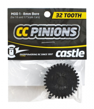 CC Pinion 32T Mod 1 - 8mm in the group Brands / C / Castle Creations / Pinion Gear at Minicars Hobby Distribution AB (CC010-0065-32)