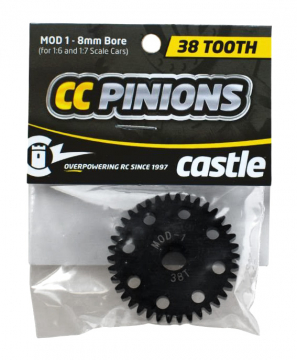 CC Pinion 38T Mod 1 - 8mm in the group Brands / C / Castle Creations / Pinion Gear at Minicars Hobby Distribution AB (CC010-0065-35)
