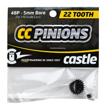 CC Pinion 22T 48P - 5mm i gruppen Fabrikat / C / Castle Creations / Piniondrev hos Minicars Hobby Distribution AB (CC010-0065-41)