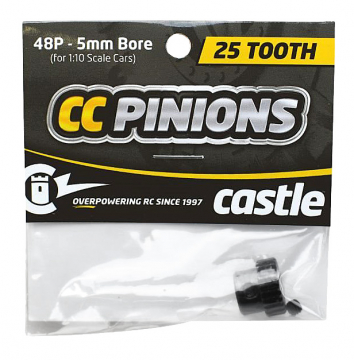 CC Pinion 25T 48P - 5mm i gruppen Fabrikat / C / Castle Creations / Piniondrev hos Minicars Hobby Distribution AB (CC010-0065-44)