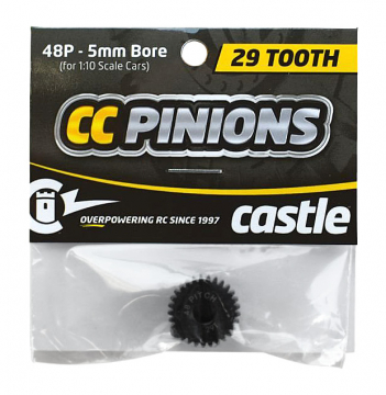 CC Pinion 29T 48P - 5mm i gruppen Fabrikat / C / Castle Creations / Piniondrev hos Minicars Hobby Distribution AB (CC010-0065-48)