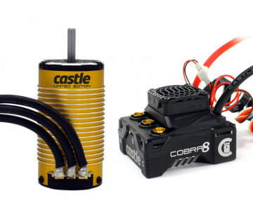 Combo Cobra 8 2-6S ESC & 1515-2200kV Sensored Motor Limited Edition Gold in the group Brands / C / Castle Creations / ESC & Combo Car 1/8-1/5 at Minicars Hobby Distribution AB (CC010-0172-04)