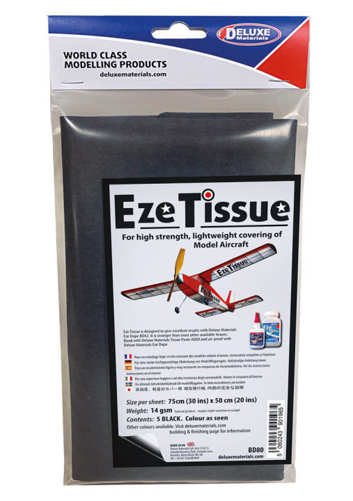 Eze Tissue Spannpapier Scwarz 5stuck