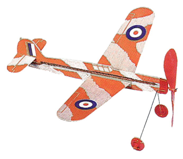 Spitfire Friflyg Balsabyggsats Gummimotor