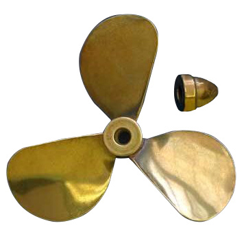 Brass Prop 3-Blade Left 3 dia in the group Brands / D / Dumas / Boat Propellers at Minicars Hobby Distribution AB (DU3109)