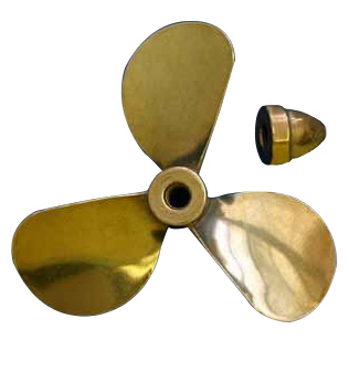 Brass Prop 3-Blade Left 2-1/2 dia in the group Brands / D / Dumas / Boat Propellers at Minicars Hobby Distribution AB (DU3111)