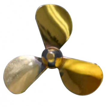 Brass Prop 3-Blade Right 2 dia in the group Brands / D / Dumas / Boat Propellers at Minicars Hobby Distribution AB (DU3112)