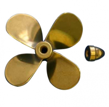 Brass Prop 4-Blade Right 2.5'' dia in the group Brands / D / Dumas / Boat Propellers at Minicars Hobby Distribution AB (DU3127)