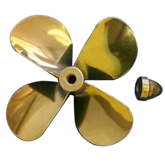 Brass Prop 4-Blade Right 3'' dia in the group Brands / D / Dumas / Boat Propellers at Minicars Hobby Distribution AB (DU3129)