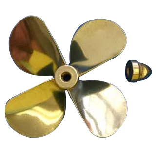 Brass Prop 4-Blade Left 3'' dia in the group Brands / D / Dumas / Boat Propellers at Minicars Hobby Distribution AB (DU3130)