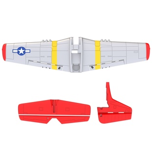 Wing, Tail Fin & Stabilizer P51D 400mm Red