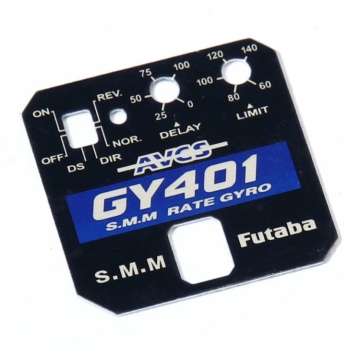 Ettikett GY401# i gruppen Fabrikat / F / Futaba / Gyron & Tillbehr hos Minicars Hobby Distribution AB (FPA27802)