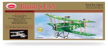 British SE5A Laser-Cut Guillow in the group Brands / G / Guillows / Wooden Models at Minicars Hobby Distribution AB (GU0202LC)