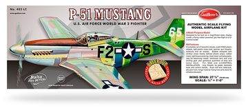 P-51 Mustang Laser-Cut Guillow in der Gruppe Hersteller / G / Guillows / Wooden Models bei Minicars Hobby Distribution AB (GU0402LC)