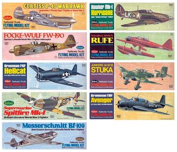 Assorted WW 2 Models 24pcs in the group Brands / G / Guillows / Merchandise at Minicars Hobby Distribution AB (GU0500)