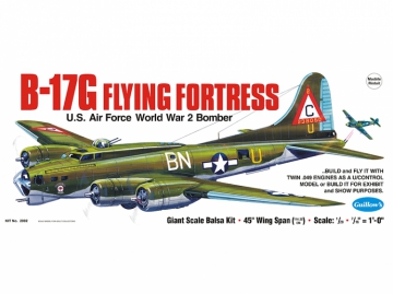 B-17G Flying Fortress 1/28 i gruppen Fabrikat / G / Guillows / Trmodeller hos Minicars Hobby Distribution AB (GU2002)