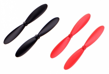 Propeller kit X4 Black - red in the group Brands / H / Hubsan / Spare Parts at Minicars Hobby Distribution AB (H107-A35)