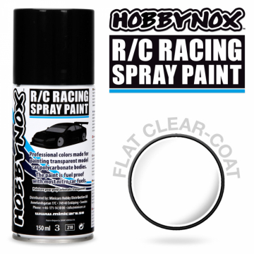 Flat Clear Coat R/C Racing Spray 150ml in the group Brands / H / Hobbynox / Spray Paint RC Car at Minicars Hobby Distribution AB (HN1000)