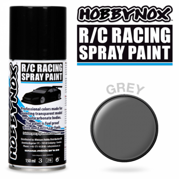 Grey R/C Racing Spray Paint 150 ml in the group Brands / H / Hobbynox / Spray Paint RC Car at Minicars Hobby Distribution AB (HN1103)