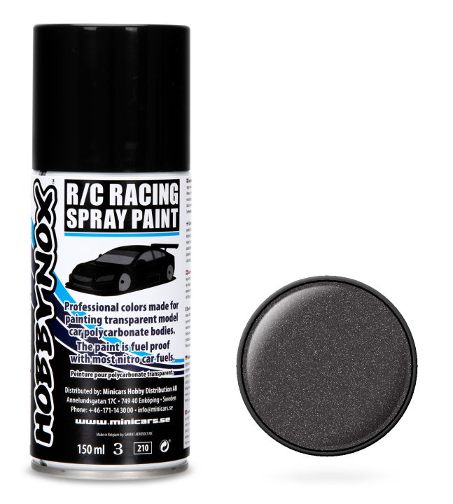 Metallic Gun Metal R/C Racing Spray Färg 150 ml