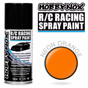 Neon Orange R/C Racing Spray Frg 150 ml i gruppen Fabrikat / H / Hobbynox / Sprayfrger RC Bil hos Minicars Hobby Distribution AB (HN1402)