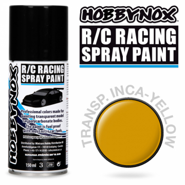 Transparent  Inca Gul R/C Racing Spray Frg 150 ml i gruppen Fabrikat / H / Hobbynox / Sprayfrger RC Bil hos Minicars Hobby Distribution AB (HN1500)