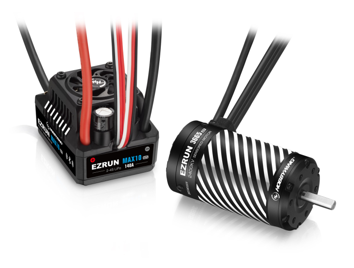EzRun Combo MAX10 G2S 140A  - 3665SD 2400kV Black G3 1/10
