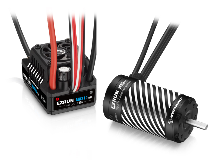 EzRun Combo MAX10 G2S 140A  - 3665SD 3200kV Black G3 1/10