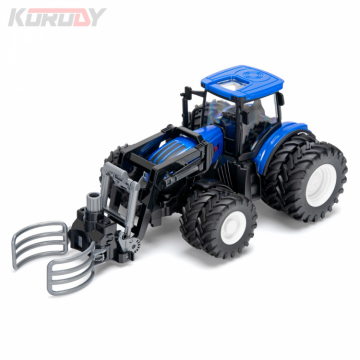 Tractor with double wheels and bale clamp RC RTR 1:24 in der Gruppe Hersteller / K / Korody / Korody RC Tractors bei Minicars Hobby Distribution AB (KO6634HB)