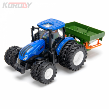 Tractor w. double wheels and fertilizer spreader RC RTR 1:24 in the group Brands / K / Korody / Korody RC Tractors at Minicars Hobby Distribution AB (KO6635HB)