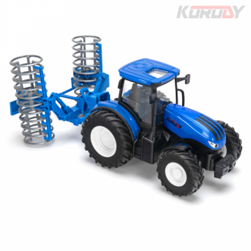 Tractor with flattener RC RTR 1:24 in the group Brands / K / Korody / Korody RC Tractors at Minicars Hobby Distribution AB (KO6636H)