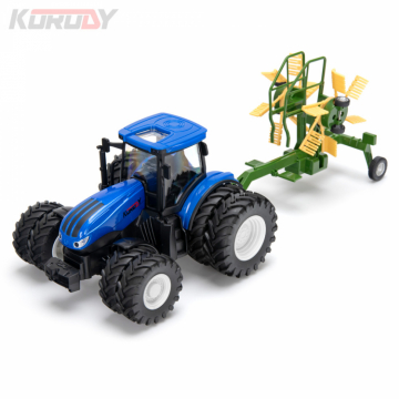 Traktor med dubbla hjul och rotorhvndare RC RTR 1:24 i gruppen Fabrikat / K / Korody / Korody RC Traktorer hos Minicars Hobby Distribution AB (KO6637HB)
