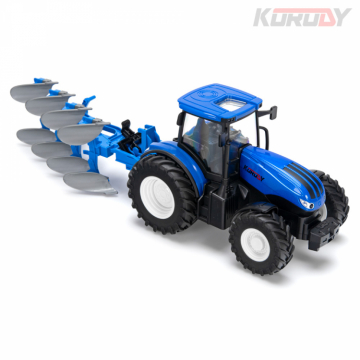 Tractor with flip plow RC RTR 1:24 in der Gruppe Hersteller / K / Korody / Korody RC Tractors bei Minicars Hobby Distribution AB (KO6638H)