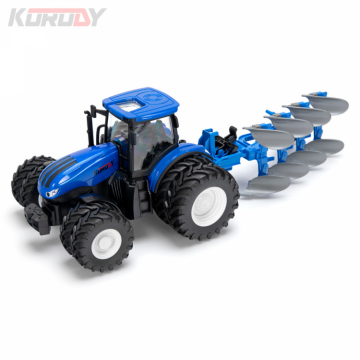 Traktor med dubbla hjul och vxelplog RC RTR 1:24 i gruppen Fabrikat / K / Korody / Korody RC Traktorer hos Minicars Hobby Distribution AB (KO6638HB)
