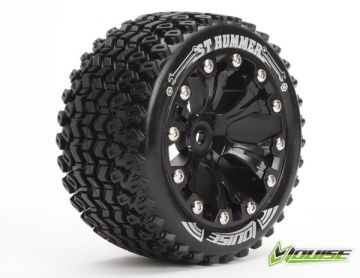 Tire & Wheel ST-HUMMER 2,8 Black 0-Offset (2) in the group Brands / L / Louise RC World / Tires 1/10 Truck Stadium at Minicars Hobby Distribution AB (LT3209B)
