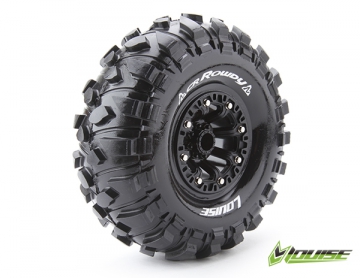 Tire & Wheel CR-ROWDY 2,2 Black (2) in the group Brands / L / Louise RC World / Tires Crawler at Minicars Hobby Distribution AB (LT3238VB)
