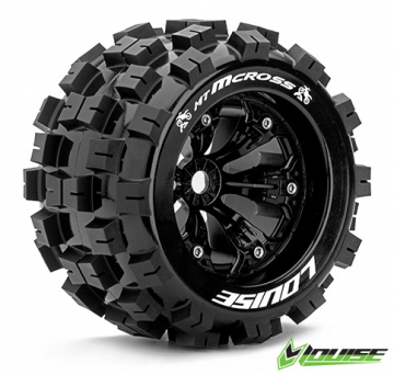 Tire & Wheels MT-MCROSS 3,8 Black 1/2-offset (2) in the group Brands / L / Louise RC World / Tires 1/8 Truck Monster at Minicars Hobby Distribution AB (LT3276BH)