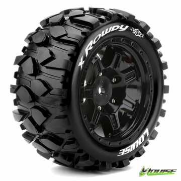 Tires & Wheels X-ROWDY X-Maxx (MFT) (2) in the group Accessories & Parts / Car Tires & Wheels / Dck Large Scale at Minicars Hobby Distribution AB (LT3351B)