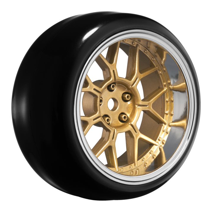 Tires & Wheels Drift / 14-Spoke Bronze (2,4,6,8mm Offset) 12mm Hex (4)