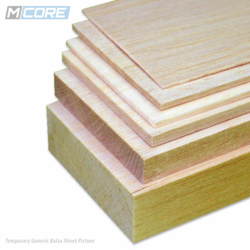 Balsa sheet 1x100x1000mm M-Core in der Gruppe Hersteller / M / M-Core / Balsa Sheets bei Minicars Hobby Distribution AB (MCB-SH010-10-100)